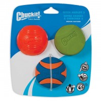 Chuckit Fetch Medley 2 Assorted Medium Balls 3 Pack